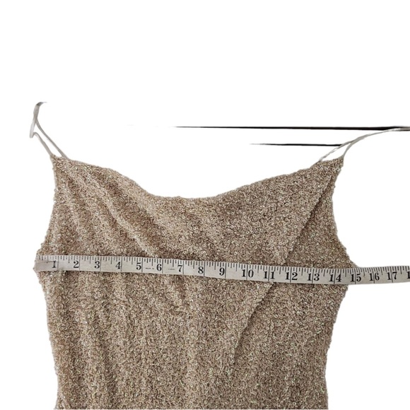 Alice + Olivia Harmie Dress Nude Sequins Mini Dress Size 6 - Picture 6 of 8